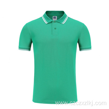 Men's Poly Cotton Short Sleeve Simple Polo Shirt